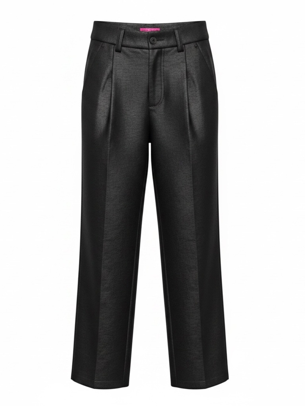 Alice + Olivia Black Wide Leg Low Rise Shimmer Pants
